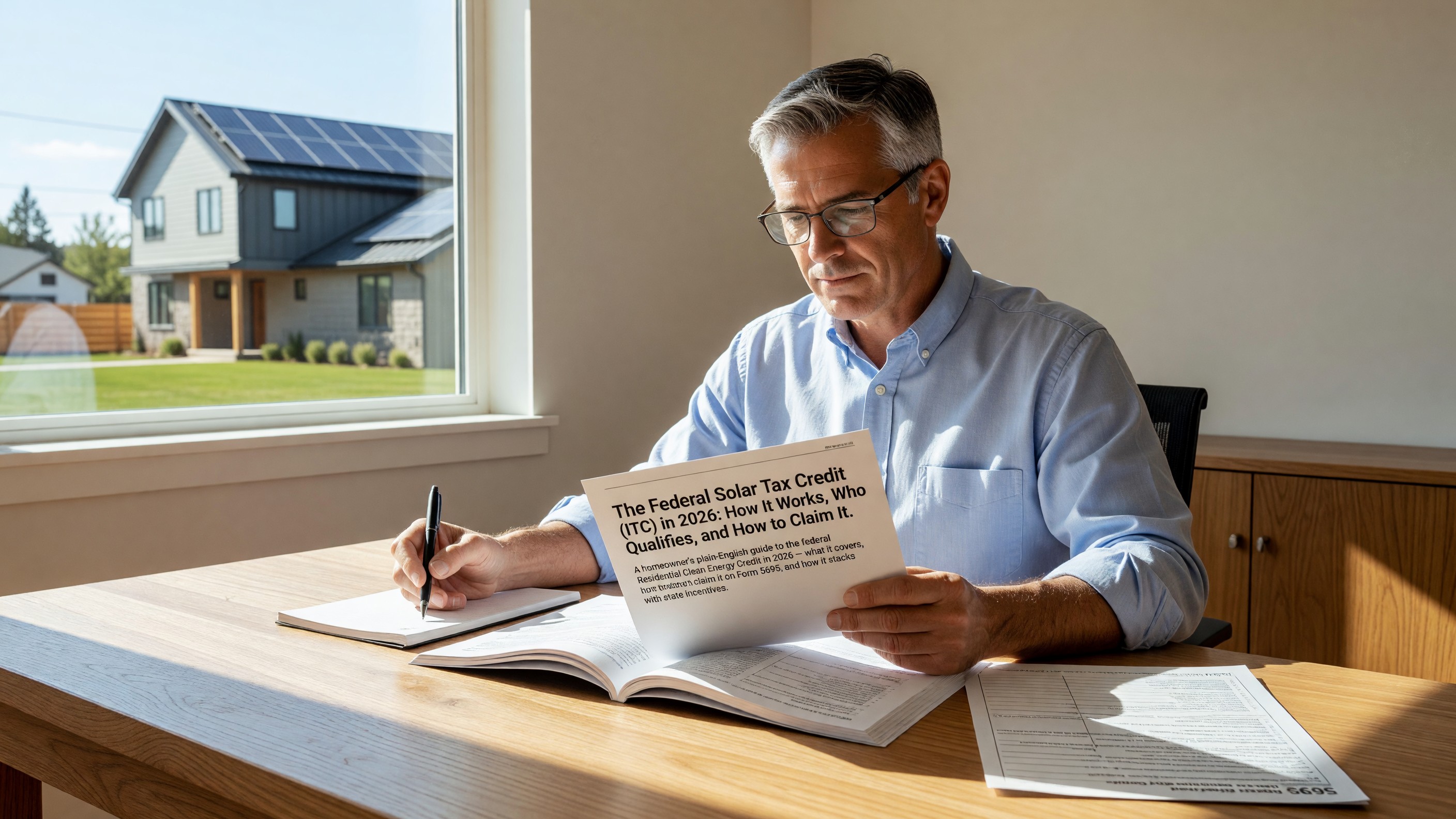 The Federal Solar Tax Credit (ITC) in 2026: How It Works, Who Qualifies, and How to Claim It