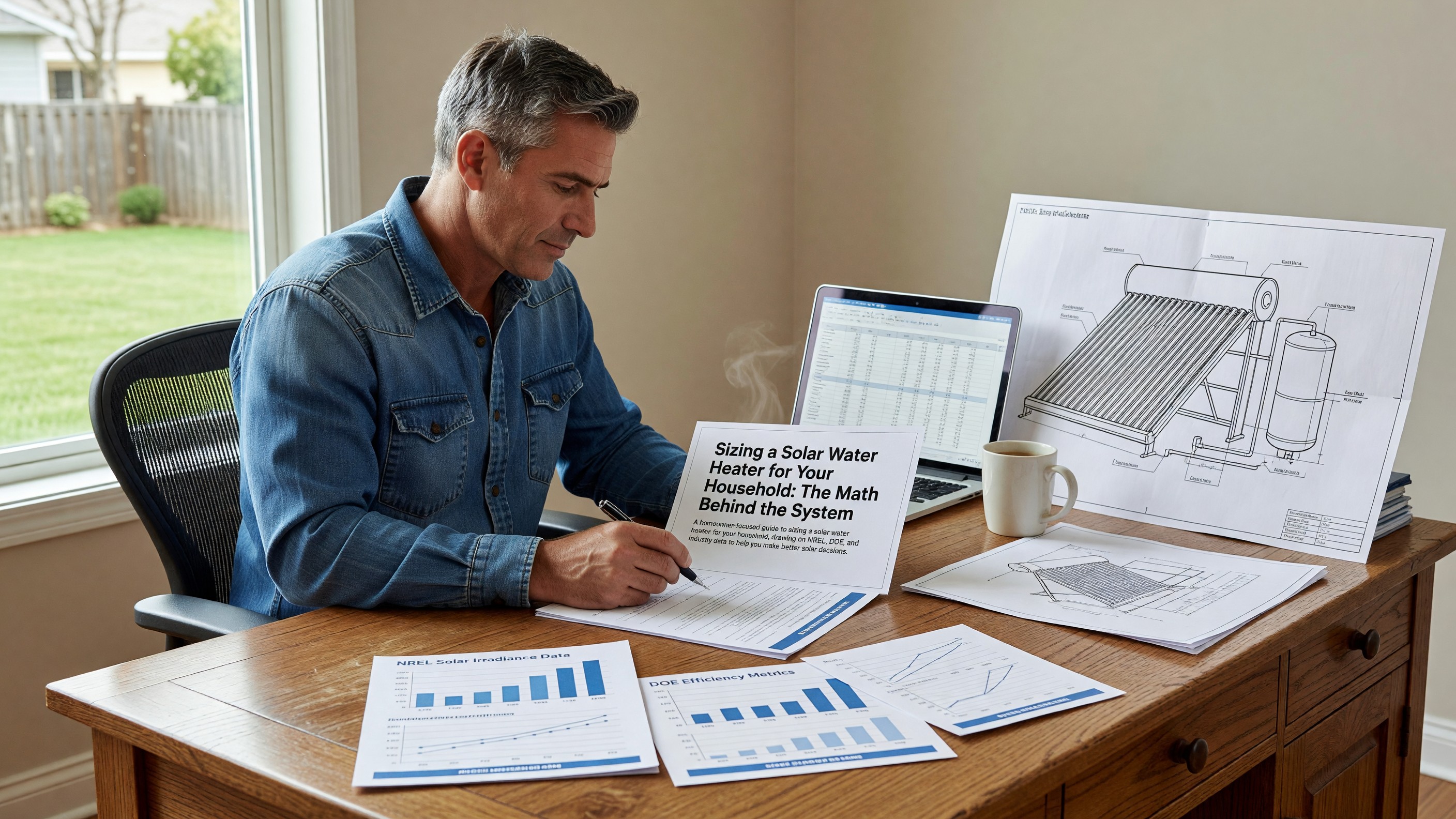 Sizing a Solar Water Heater for Your Household: The Math Behind the System