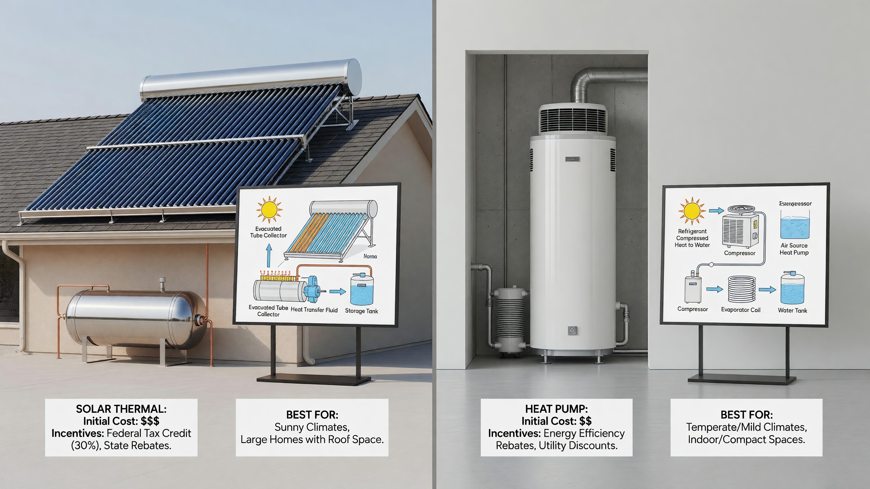 Solar Water Heater vs Heat Pump Water Heater: Which Makes More Sense in 2026?